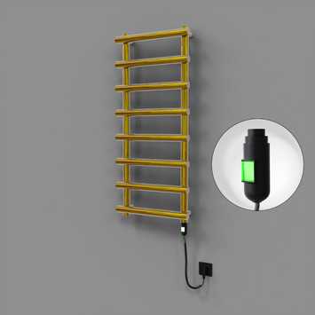 Radiva - Amazon Dekoratif Elektrikli Havlupan 500x1150 Altın (On/Off Düğmeli) 300W
