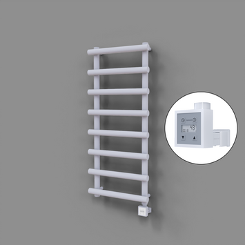 Radiva - Amazon Dekoratif Elektrikli Havlupan 500x1150 Beyaz (KTX3 Termostat) 600W