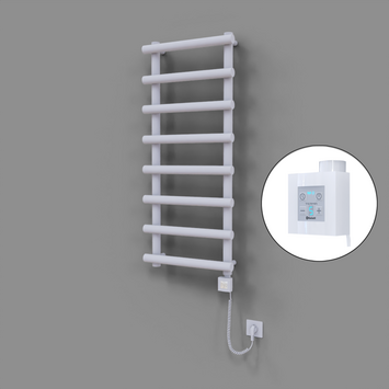 Radiva - Amazon Dekoratif Elektrikli Havlupan 500x1150 Beyaz (KTX4 Termostat) 600W Spiral Kablolu