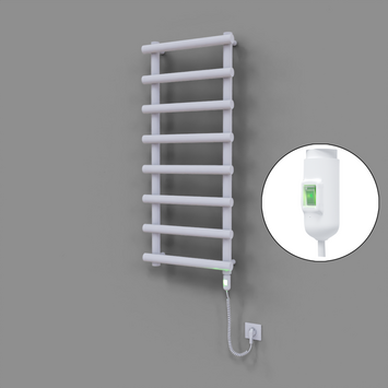 Radiva - Amazon Dekoratif Elektrikli Havlupan 500x1150 Beyaz (On/Off Düğmeli) 600W