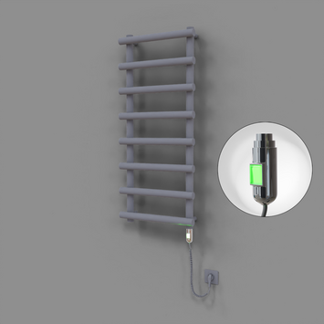 Radiva - Amazon Dekoratif Elektrikli Havlupan 500x1150 Gri (On/Off Düğmeli) 600W