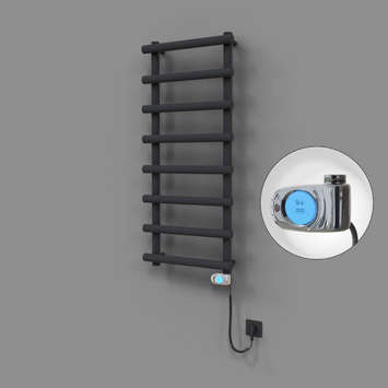Radiva - Amazon Dekoratif Elektrikli Havlupan 500x1150 Koyu Antrasit (Musa Termostat) 600W