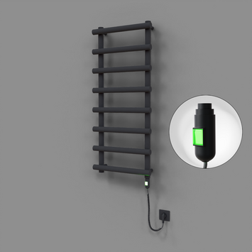 Radiva - Amazon Dekoratif Elektrikli Havlupan 500x1150 Koyu Antrasit (On/Off Düğmeli) 600W