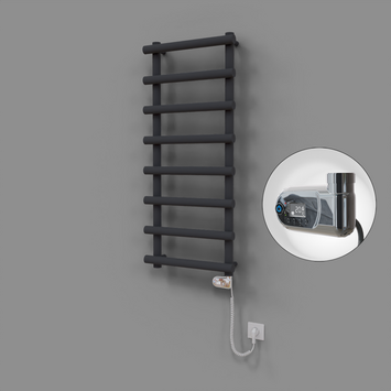 Radiva - Amazon Dekoratif Elektrikli Havlupan 500x1150 Koyu Antrasit (Thesis Termostat) 600W