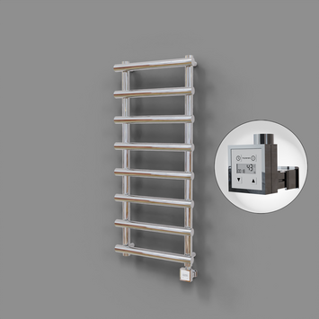 Radiva - Amazon Dekoratif Elektrikli Havlupan 500x1150 Krom (KTX3 Termostat) 300W