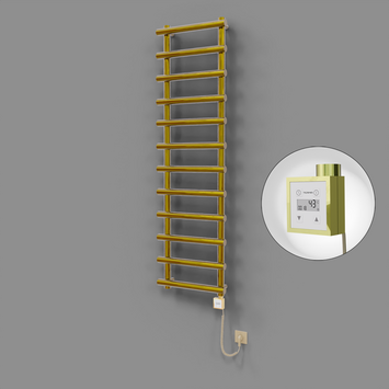Radiva - Amazon Dekoratif Elektrikli Havlupan 500x1750 Altın (KTX3 Termostat) 600W Spiral Kablolu