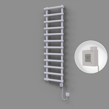 Radiva - Amazon Dekoratif Elektrikli Havlupan 500x1750 Beyaz (KTX1 Termostat) 1000W Spiral Kablolu