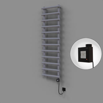 Radiva - Amazon Dekoratif Elektrikli Havlupan 500x1750 Gri (KTX1 Termostat) 1000W Spiral Kablolu