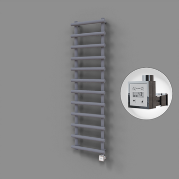 Radiva - Amazon Dekoratif Elektrikli Havlupan 500x1750 Gri (KTX3 Termostat) 1000W