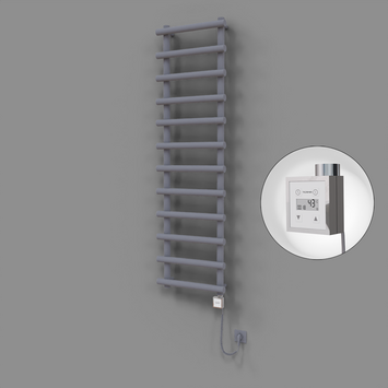 Radiva - Amazon Dekoratif Elektrikli Havlupan 500x1750 Gri (KTX3 Termostat) 1000W Spiral Kablolu