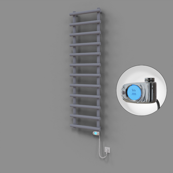 Radiva - Amazon Dekoratif Elektrikli Havlupan 500x1750 Gri (Musa Termostat) 900W