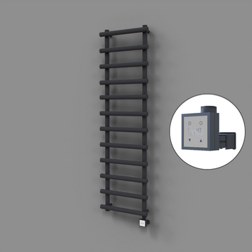 Radiva - Amazon Dekoratif Elektrikli Havlupan 500x1750 Koyu Antrasit (KTX3 Termostat) 1000W