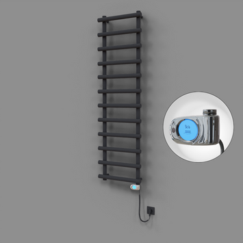 Radiva - Amazon Dekoratif Elektrikli Havlupan 500x1750 Koyu Antrasit (Musa Termostat) 900W