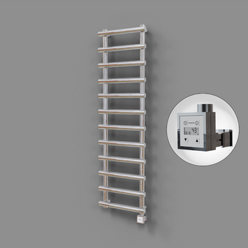 Radiva - Amazon Dekoratif Elektrikli Havlupan 500x1750 Krom (KTX3 Termostat) 600W