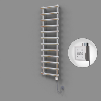 Radiva - Amazon Dekoratif Elektrikli Havlupan 500x1750 Krom (KTX3 Termostat) 600W Spiral Kablolu