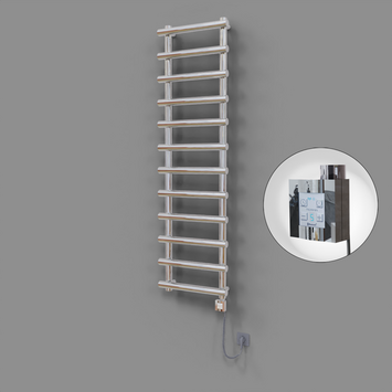 Radiva - Amazon Dekoratif Elektrikli Havlupan 500x1750 Krom (KTX4 Termostat) 600W Spiral Kablolu