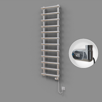 Radiva - Amazon Dekoratif Elektrikli Havlupan 500x1750 Krom (Thesis Termostat) 600W