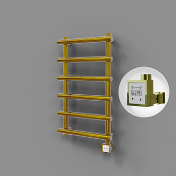 Radiva - Amazon Dekoratif Elektrikli Havlupan 500x850 Altın (KTX3 Termostat) 200W