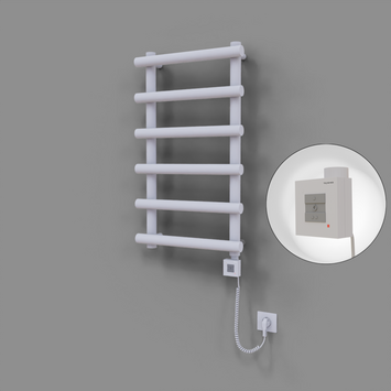 Radiva - Amazon Dekoratif Elektrikli Havlupan 500x850 Beyaz (KTX1 Termostat) 300W Spiral Kablolu