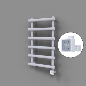 Radiva - Amazon Dekoratif Elektrikli Havlupan 500x850 Beyaz (KTX3 Termostat) 300W