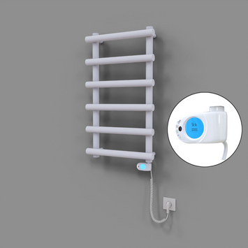 Radiva - Amazon Dekoratif Elektrikli Havlupan 500x850 Beyaz (Musa Termostat) 300W