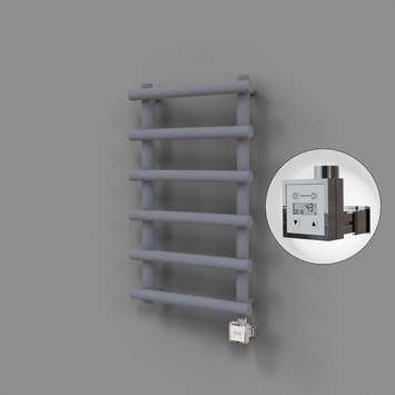 Radiva - Amazon Dekoratif Elektrikli Havlupan 500x850 Gri (KTX3 Termostat) 300W