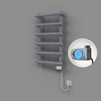 Radiva - Amazon Dekoratif Elektrikli Havlupan 500x850 Gri (Musa Termostat) 300W