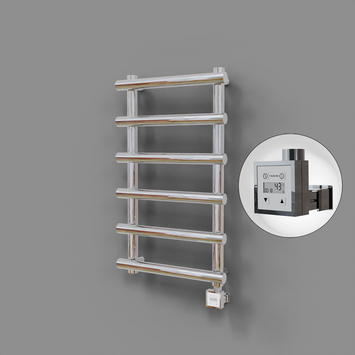 Radiva - Amazon Dekoratif Elektrikli Havlupan 500x850 Krom (KTX3 Termostat) 200W