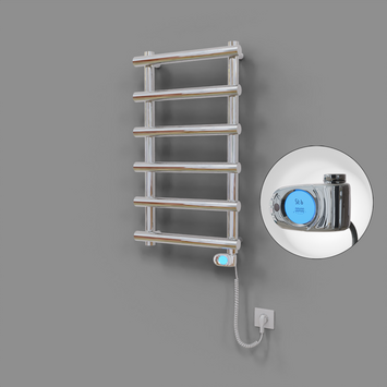Radiva - Amazon Dekoratif Elektrikli Havlupan 500x850 Krom (Musa Termostat) 200W