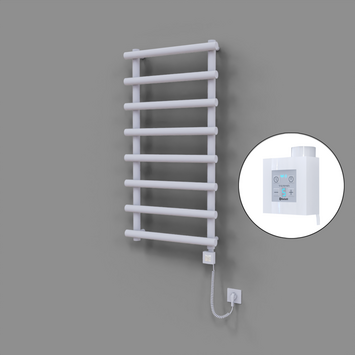 Radiva - Amazon Dekoratif Elektrikli Havlupan 600x1150 Beyaz (KTX4 Termostat) 600W Spiral Kablolu