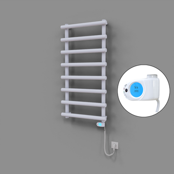 Radiva - Amazon Dekoratif Elektrikli Havlupan 600x1150 Beyaz (Musa Termostat) 600W