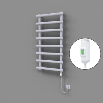 Radiva - Amazon Dekoratif Elektrikli Havlupan 600x1150 Beyaz (On/Off Düğmeli) 600W