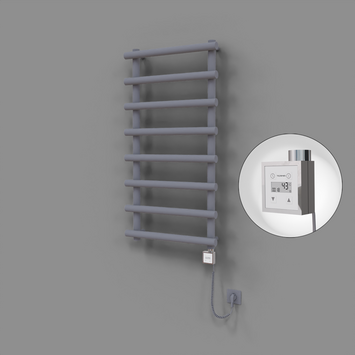 Radiva - Amazon Dekoratif Elektrikli Havlupan 600x1150 Gri (KTX3 Termostat) 600W Spiral Kablolu
