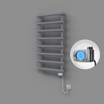 Radiva - Amazon Dekoratif Elektrikli Havlupan 600x1150 Gri (Musa Termostat) 600W