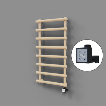 Radiva - Amazon Dekoratif Elektrikli Havlupan 600x1150 Kapuçino (KTX3 Termostat) 600W