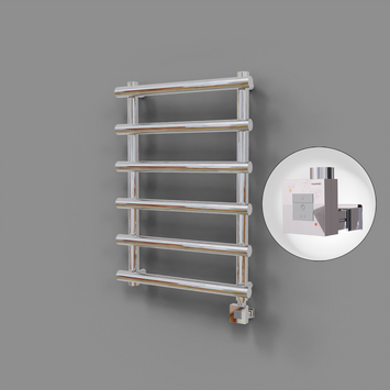Radiva - Amazon Dekoratif Elektrikli Havlupan 600x1150 Krom (KTX1 Termostat) 300W