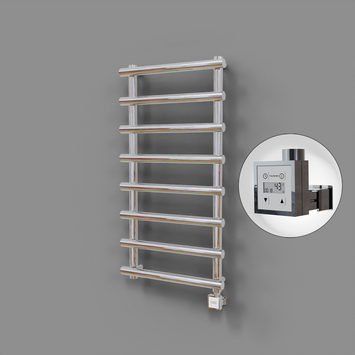 Radiva - Amazon Dekoratif Elektrikli Havlupan 600x1150 Krom (KTX3 Termostat) 300W