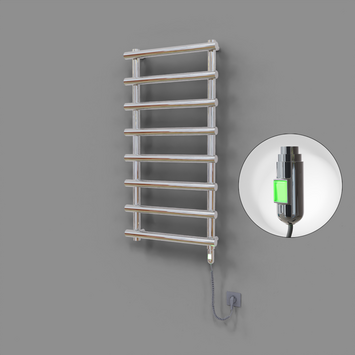 Radiva - Amazon Dekoratif Elektrikli Havlupan 600x1150 Krom (On/Off Düğmeli) 300W