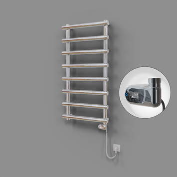 Radiva - Amazon Dekoratif Elektrikli Havlupan 600x1150 Krom (Thesis Termostat) 300W