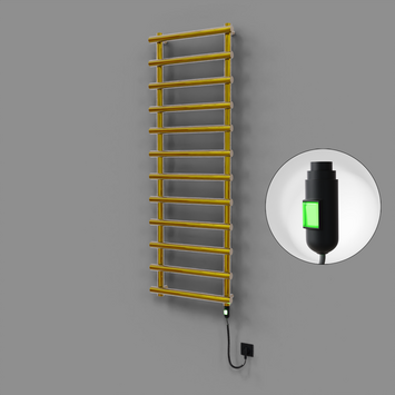 Radiva - Amazon Dekoratif Elektrikli Havlupan 600x1750 Altın (On/Off Düğmeli) 600W