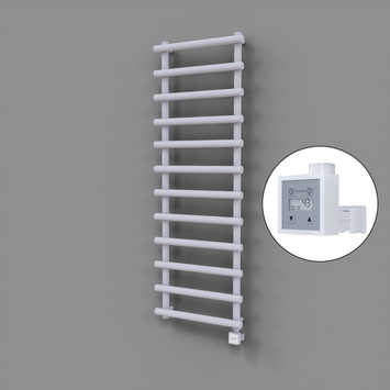 Radiva - Amazon Dekoratif Elektrikli Havlupan 600x1750 Beyaz (KTX3 Termostat) 1000W