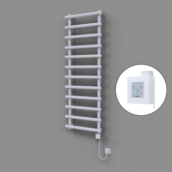 Radiva - Amazon Dekoratif Elektrikli Havlupan 600x1750 Beyaz (KTX4 Termostat) 1000W Spiral Kablolu