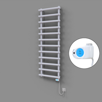 Radiva - Amazon Dekoratif Elektrikli Havlupan 600x1750 Beyaz (Musa Termostat) 900W