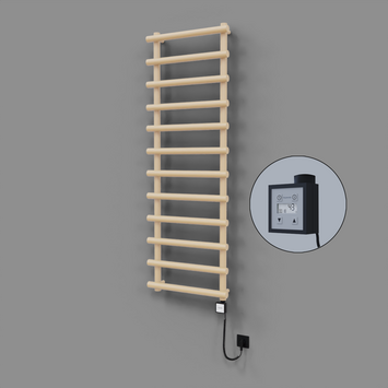 Radiva - Amazon Dekoratif Elektrikli Havlupan 600x1750 Kapuçino (KTX3 Termostat) 1000W Spiral Kablolu