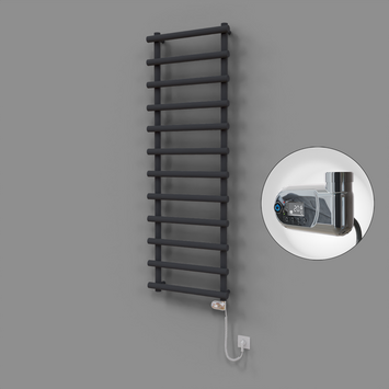 Radiva - Amazon Dekoratif Elektrikli Havlupan 600x1750 Koyu Antrasit (Thesis Termostat) 900W