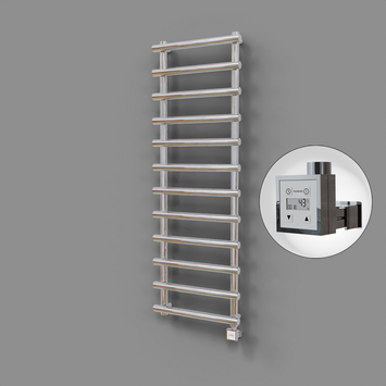 Radiva - Amazon Dekoratif Elektrikli Havlupan 600x1750 Krom (KTX3 Termostat) 600W