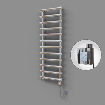 Radiva - Amazon Dekoratif Elektrikli Havlupan 600x1750 Krom (KTX4 Termostat) 600W Spiral Kablolu