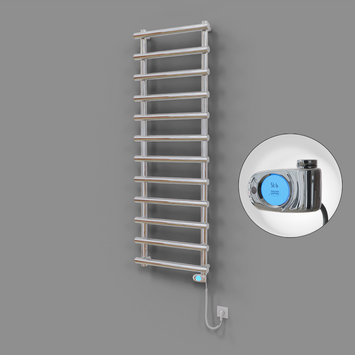 Radiva - Amazon Dekoratif Elektrikli Havlupan 600x1750 Krom (Musa Termostat) 600W