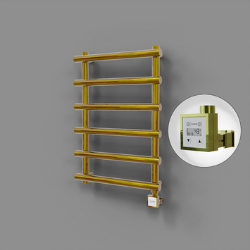 Radiva - Amazon Dekoratif Elektrikli Havlupan 600x850 Altın (KTX3 Termostat) 200W