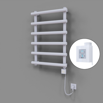 Radiva - Amazon Dekoratif Elektrikli Havlupan 600x850 Beyaz (KTX4 Termostat) 300W Spiral Kablolu